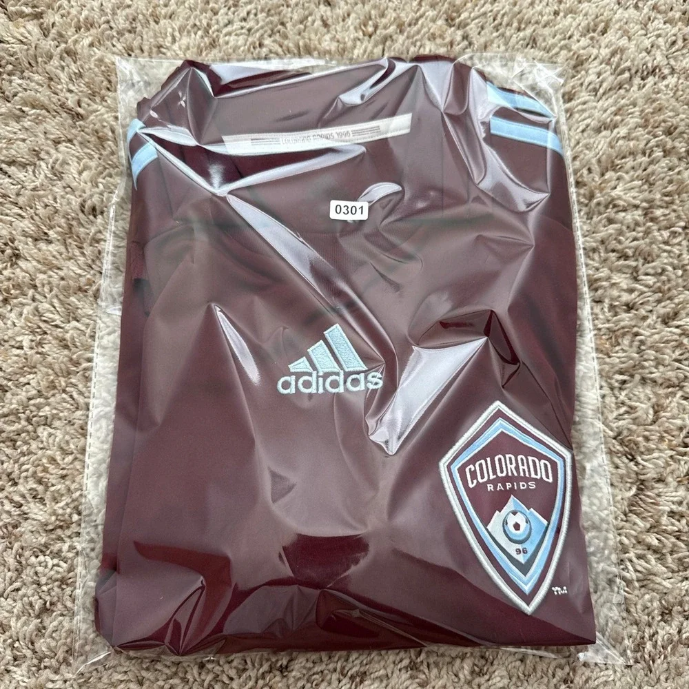 Adidas Colorado Rapids 2008 2009 MLS Soccer Jersey Burgundy Small E79074 AZB001